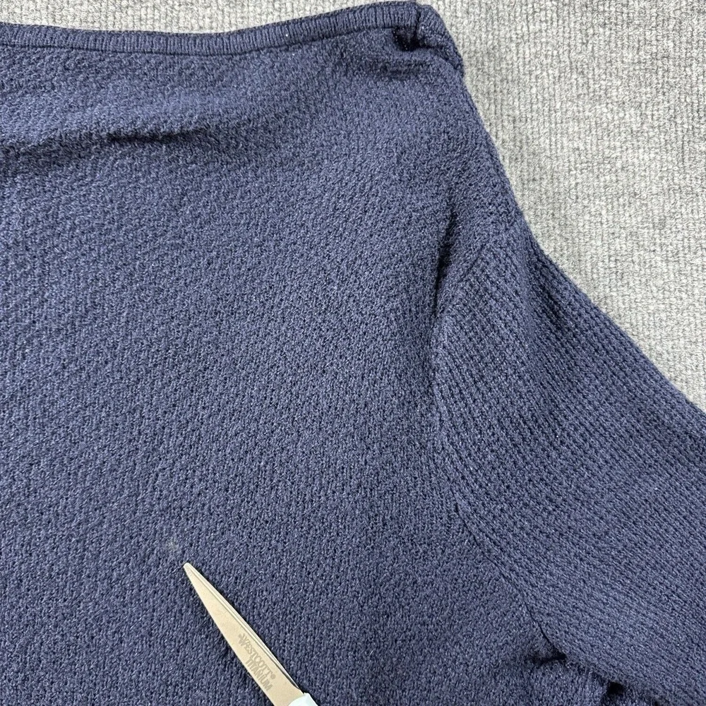 Torrid Cardigan Womens Size 0 Duster Open Front Blue‎ Knitted Texturized